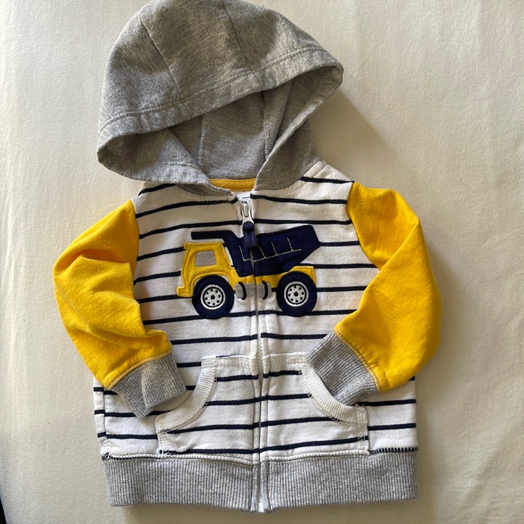 Carter’s Baby Boy Dump Truck Hoodie 9 Months